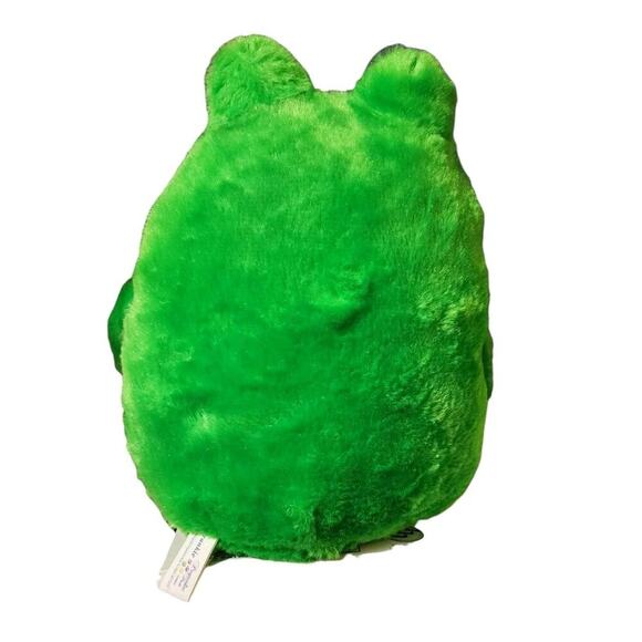 Frankie Progressive Plush Frog 9" Green Plush Stitched Sewn Eyes Tongue Out - Picture 2 of 4